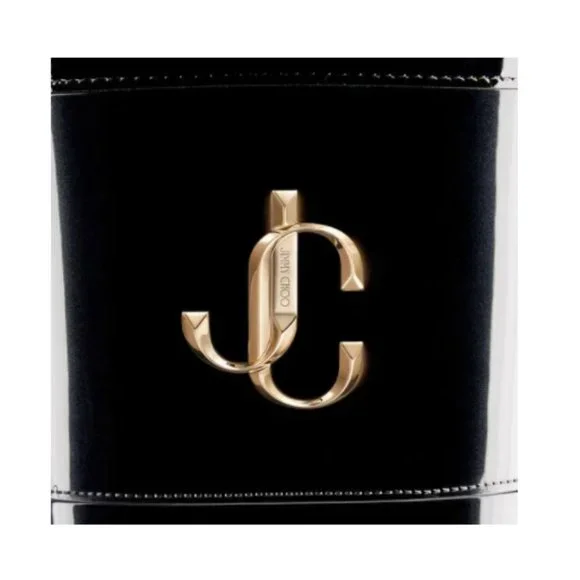 JIMMY CHOO TPU Rubber Edith JC Rain Boots Black - Picture 5 of 8